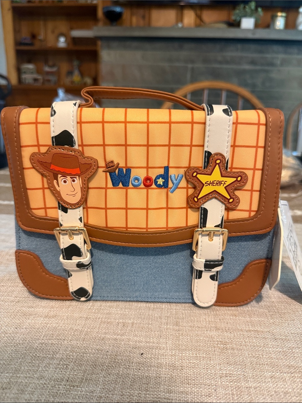 Disney Woody Mini Crossbody Bag - Yellow, Blue & Brown